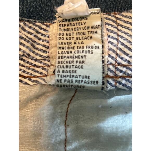 Vintage 1970s Marisa Canvas Mom Jeans 100% Cotton Elastic Waist Zipper Sz Small - Picture 4 of 5